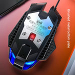 Rato Mecânico Metálico com Fios YINDIAO G10 com 7 Teclas, 7200DPI, 7 Modos Ajustáveis, Luz RGB, Macro Hardcore, Estilo: Versão Áudio