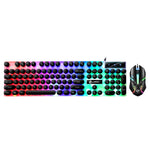 Conjunto Teclado e Rato com Fios TX300, Teclado Retroiluminado com Sensação Mecânica Punk
