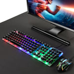 Conjunto Teclado e Rato com Fios TX300, Teclado Retroiluminado com Sensação Mecânica Punk
