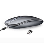 HXSJ M90 Rato Ultrafino Silencioso Recárregavel 2.4GHz, Modo Duplo Sem Fios Bluetooth para Portátil
