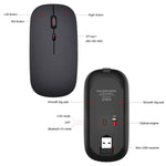 HXSJ M90 Rato Ultrafino Silencioso Recárregavel 2.4GHz, Modo Duplo Sem Fios Bluetooth para Portátil