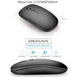 HXSJ M90 Rato Ultrafino Silencioso Recárregavel 2.4GHz, Modo Duplo Sem Fios Bluetooth para Portátil