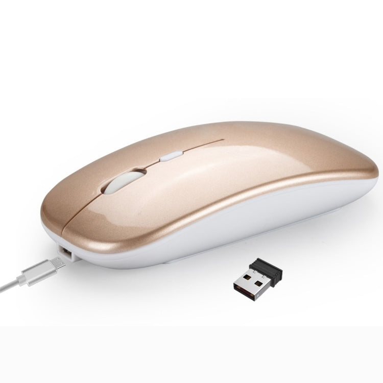 HXSJ M90 Rato Ultrafino Silencioso Recárregavel 2.4GHz, Modo Duplo Sem Fios Bluetooth para Portátil