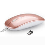 HXSJ M90 Rato Ultrafino Silencioso Recárregavel 2.4GHz, Modo Duplo Sem Fios Bluetooth para Portátil
