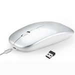 HXSJ M90 Rato Ultrafino Silencioso Recárregavel 2.4GHz, Modo Duplo Sem Fios Bluetooth para Portátil