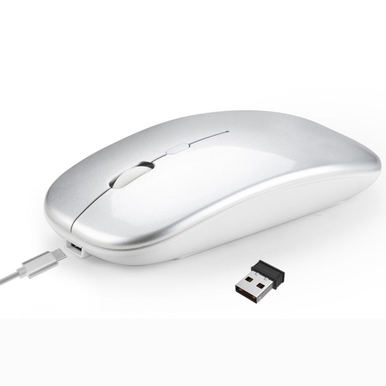 HXSJ M90 Rato Ultrafino Silencioso Recárregavel 2.4GHz, Modo Duplo Sem Fios Bluetooth para Portátil