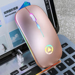 YINDIAO A2 Rato Sem Fios Recárregavel Silencioso com Luz RGB, 2.4GHz, 1600DPI, 3 Modos Ajustáveis, Versão Recárregavel