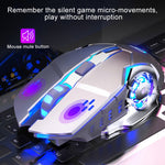 YINDIAO Rato de Jogos Sem Fios Ajustável 2.4GHz 1600DPI 3 Modos Recarregável e Silencioso (Estrela Preta), Estrela Preta