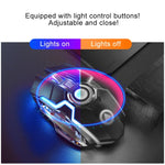 YINDIAO A5 Rato para Jogos Sem Fios Recárregavel Silencioso com Luz RGB, 2.4GHz, 1600DPI, 3 Modos Ajustáveis