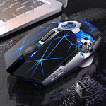YINDIAO A7 Rato para Jogos Sem Fios Recárregavel Silencioso com Luz RGB, 2.4GHz, 1600DPI, 3 Modos Ajustáveis, 7 Teclas