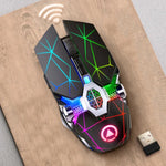 YINDIAO A7 Rato para Jogos Sem Fios Recárregavel Silencioso com Luz RGB, 2.4GHz, 1600DPI, 3 Modos Ajustáveis, 7 Teclas