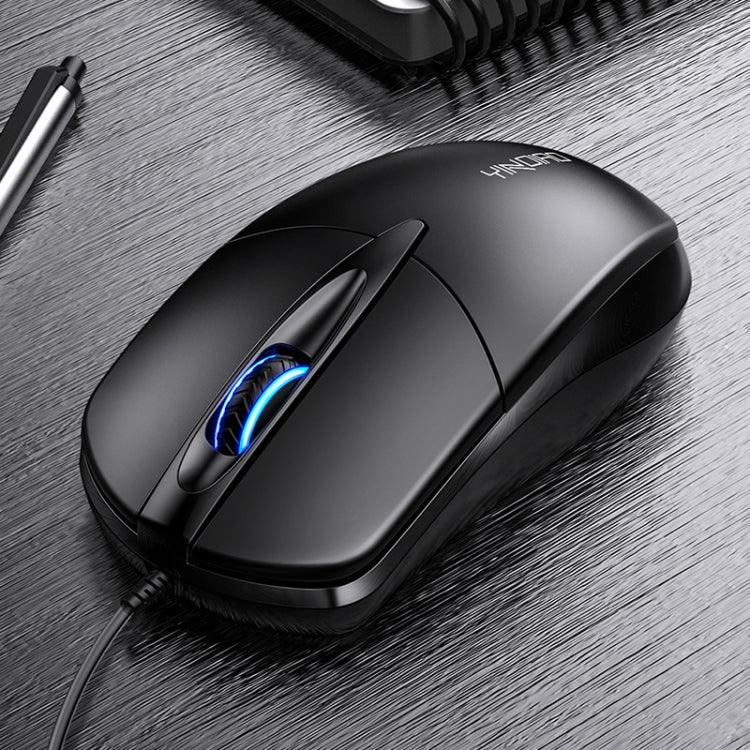 YINDIAO G2 Rato Empresarial com Fios, 1000DPI, 3 Teclas, Luz RGB