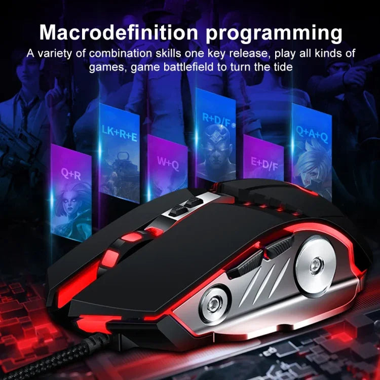 GM20 Rato para Jogos com Fios, 3200DPI, 4 Modos Ajustáveis, 7 Teclas, Luz RGB, GM20 Preto, GM20 Branco
