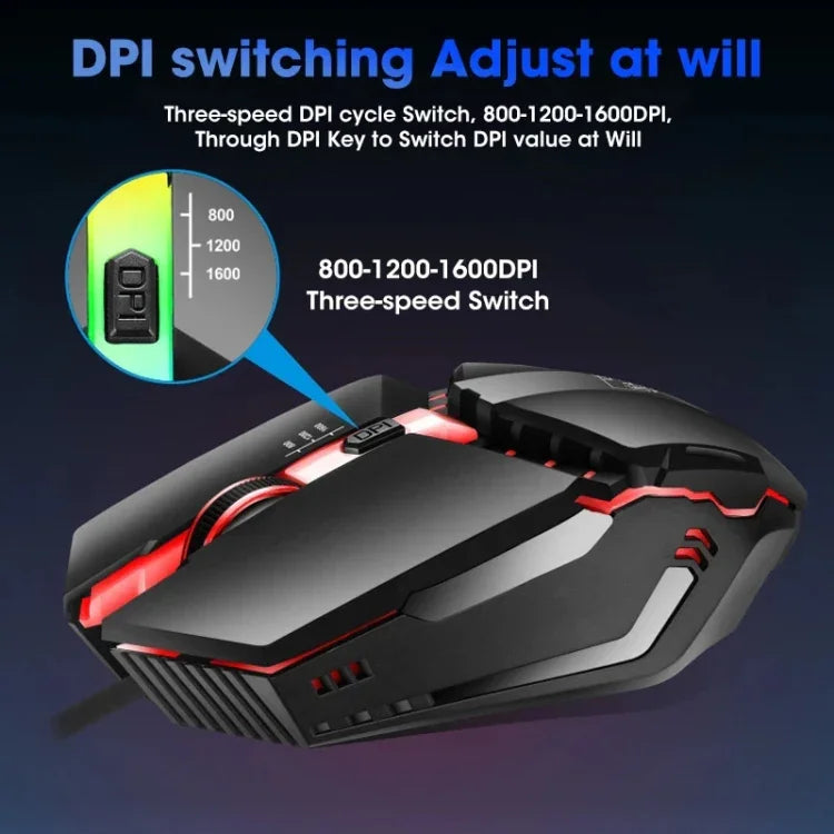 ZGB K3 Rato para Jogos com Fios USB RGB Streamer