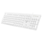 ZGB S500 Teclado de Computador com Fios USB, Teclas Redondas (Preto), Teclas Redondas (Branco)