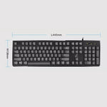 ZGB S500 Teclado de Computador com Fios USB, Teclas Redondas (Preto), Teclas Redondas (Branco)