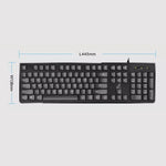 ZGB S500 Teclado de Computador com Fios USB, Teclas Redondas (Preto), Teclas Redondas (Branco)