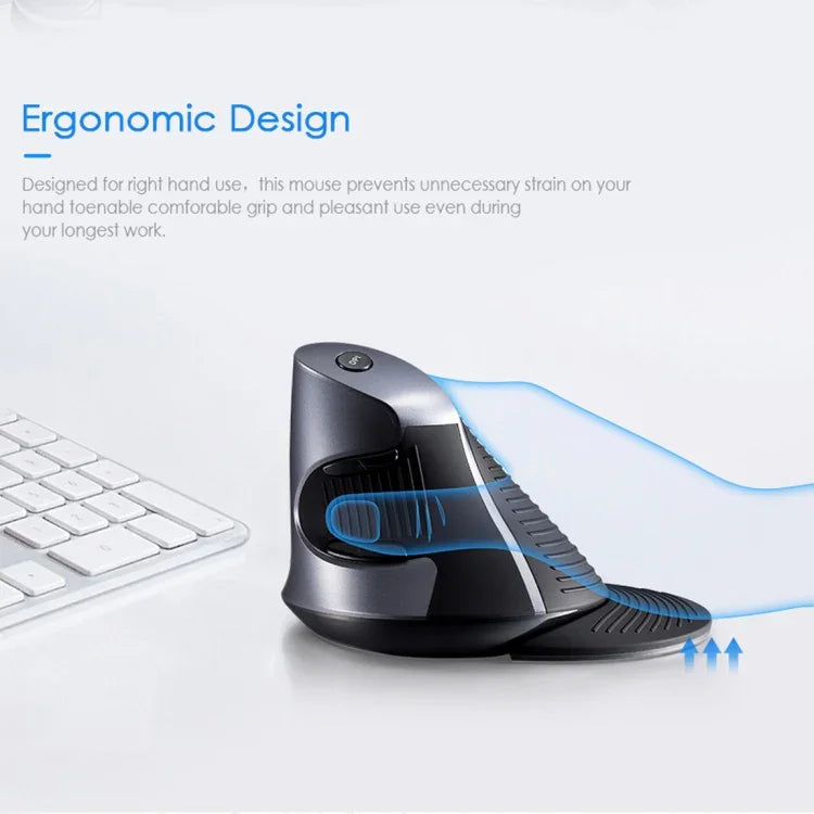 Rato Vertical Ergonómico Sem Fios DELUX M618GX, Rato Óptico 1600DPI, M618GX