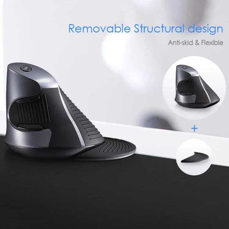Rato Vertical Ergonómico Sem Fios DELUX M618GX, Rato Óptico 1600DPI, M618GX