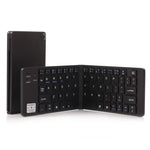 Teclado Bluetooth Ultra-fino Dobrável GK228 V3.0, Suporte Incorporado, Compatível com Android / iOS / Windows, GK228 (Preto), GK228 (Dourado)
