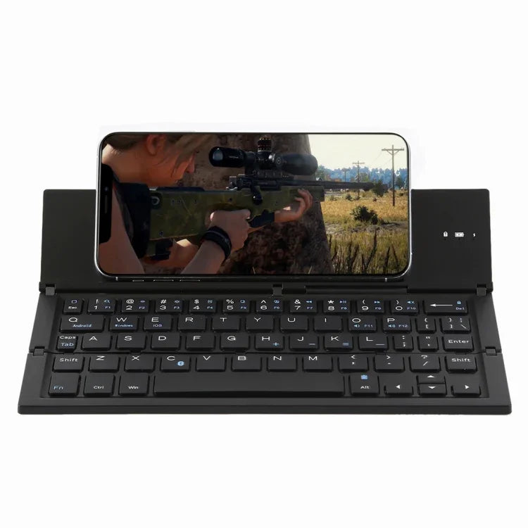 Teclado Bluetooth Ultra-fino Dobrável GK608 V3.0, Suporte Incorporado, Compatível com Android / iOS / Windows, GK608 (Preto), GK608 (Cinza), GK608 (Dourado)