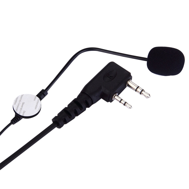 Microfone para capacete de motocicleta com PTT de 2 pinos e volume ajustável para rádio walkie talkie BAOFENG