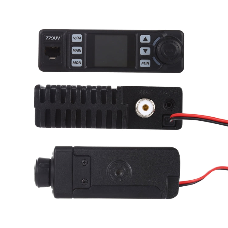 Rádio móvel AnyTone AT-779UV VHF / UHF banda dupla 200 canais 25W FM para carro, walkie talkie