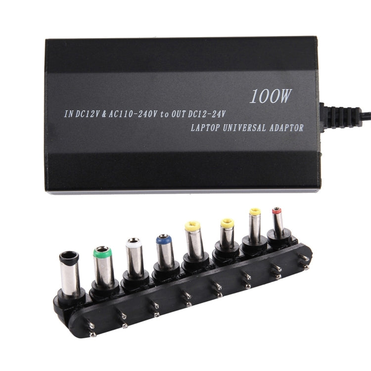 Carregador universal para portátil notebook 100W com carregador de carro, adaptador de energia AC, 8 adaptadores de energia e 1 porta USB para Samsung, Sony, Asus, Acer, IBM, HP, DELL, ficha US