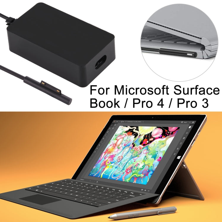 Carregador original de adaptador de energia AC 15V 4A para Microsoft Surface Book / Pro 4 / Pro 3, 65W 4A
