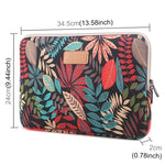 Lisen Estojo de Manga 13 polegadas Bolsa de Transporte com Fecho Colorido com Folhas para Macbook, Samsung, Lenovo, Sony, DELL Alienware, CHUWI, ASUS, HP, Portáteis de 13 polegadas e abaixo, 13 polegadas