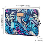 Lisen Estojo de Manga 14 polegadas Bolsa de Transporte com Fecho Colorido com Folhas para Macbook, Samsung, Lenovo, Sony, DELL Alienware, CHUWI, ASUS, HP, Portáteis de 14 polegadas e abaixo, 14 polegadas