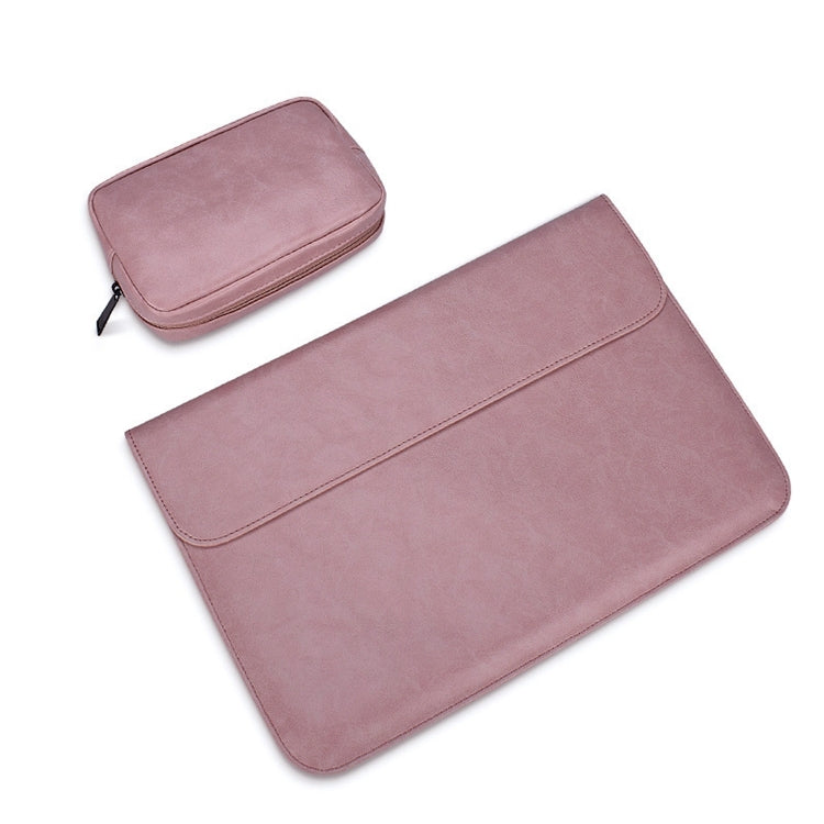 Bolsa Interna para Portátil de 14,1 polegadas com Fecho Magnético Invisível Horizontal em Pele PU PU01S, com Bolsa Pequena, 14,1 polegadas com Bolsa Pequena