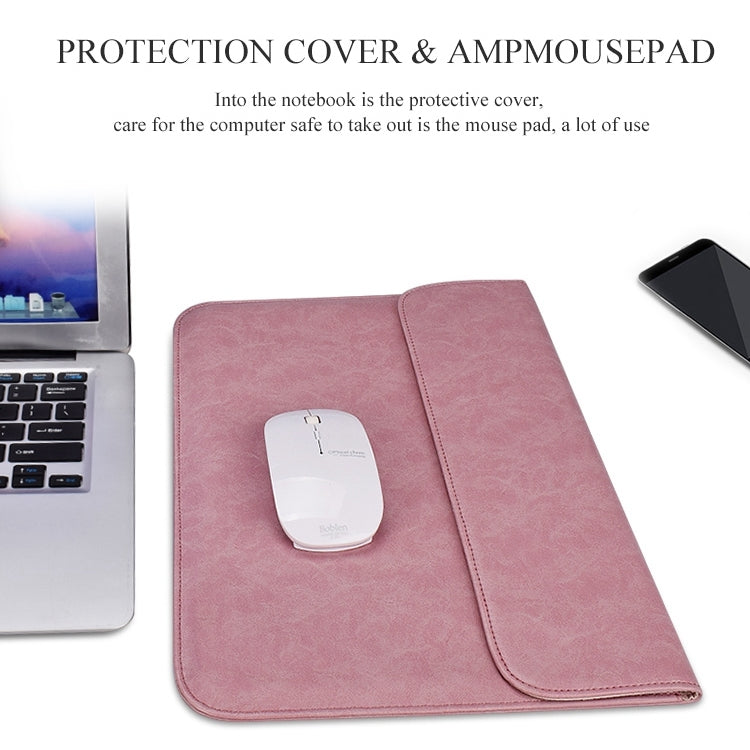 Bolsa Interna para Portátil de 14,1 polegadas com Fecho Magnético Invisível Horizontal em Pele PU PU01S, com Bolsa Pequena, 14,1 polegadas com Bolsa Pequena