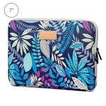 Lisen Bolsa de Transporte com Fecho e Estampa de Folhas Coloridas para Tablet 7.0 polegadas