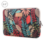 Lisen Bolsa de Transporte com Fecho e Estampa de Folhas Coloridas para Tablet 9.8 polegadas