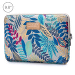 Lisen Bolsa de Transporte com Fecho e Estampa de Folhas Coloridas para Tablet 9.8 polegadas