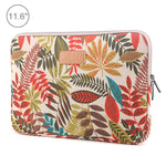 Lisen Bolsa de Transporte com Fecho e Estampa de Folhas Coloridas para Tablet 11.6 polegadas
