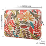 Lisen Bolsa de Transporte com Fecho e Estampa de Folhas Coloridas para Tablet 11.6 polegadas