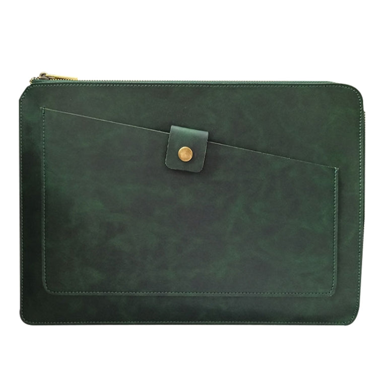 Bolsa Universal de Couro Genuíno para Portátil e Tablet com Fecho para 12 polegadas e Inferior, 12 polegadas