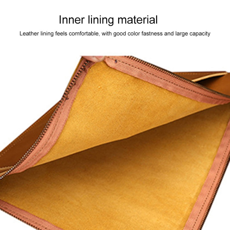 Bolsa Universal de Couro Genuíno para Portátil e Tablet com Fecho para 12 polegadas e Inferior, 12 polegadas