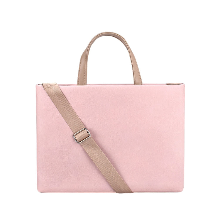 Mala de Mão Impermeável em PU para Laptop de 13,3 polegadas, 13,3 polegadas (Rosa), 13,3 polegadas (Branco)