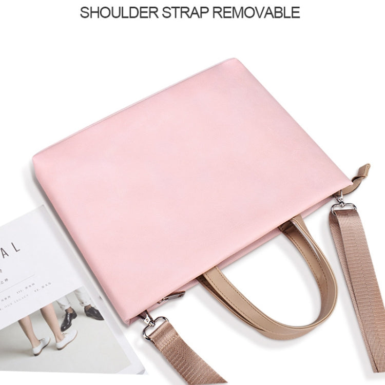 Mala de Mão Impermeável em PU para Laptop de 13,3 polegadas, 13,3 polegadas (Rosa), 13,3 polegadas (Branco)