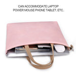 Mala de Mão Impermeável em PU para Laptop de 13,3 polegadas, 13,3 polegadas (Rosa), 13,3 polegadas (Branco)