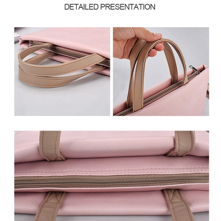 Mala de Mão Impermeável em PU para Laptop de 13,3 polegadas, 13,3 polegadas (Rosa), 13,3 polegadas (Branco)