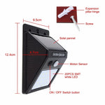 20 LEDs para Quintal / Jardim / Casa / Entrada / Escadas / Parede Exterior, Luz Branca de 20 LEDs