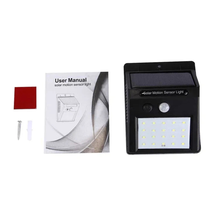 20 LEDs para Quintal / Jardim / Casa / Entrada / Escadas / Parede Exterior, Luz Branca de 20 LEDs