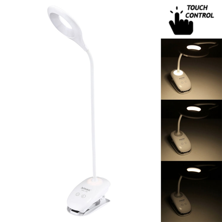 Luz de proteção ocular com 28 LEDs, pescoço de ganso flexível, design de anel oco com clipe e função de pequena luz noturna, TGX-770
