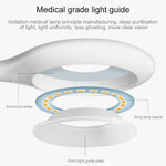 Luz de proteção ocular com 28 LEDs, pescoço de ganso flexível, design de anel oco com clipe e função de pequena luz noturna, TGX-770