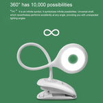 Luz de proteção ocular com 28 LEDs, pescoço de ganso flexível, design de anel oco com clipe e função de pequena luz noturna, TGX-770