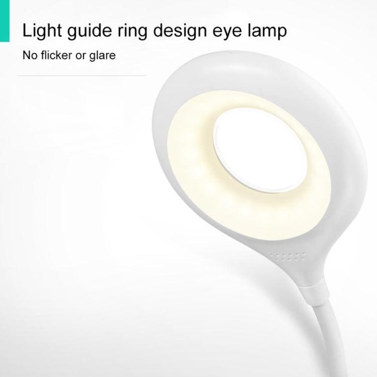 Luz de proteção ocular com 28 LEDs, pescoço de ganso flexível, design de anel oco com suporte para canetas e função de pequena luz noturna, TGX-772